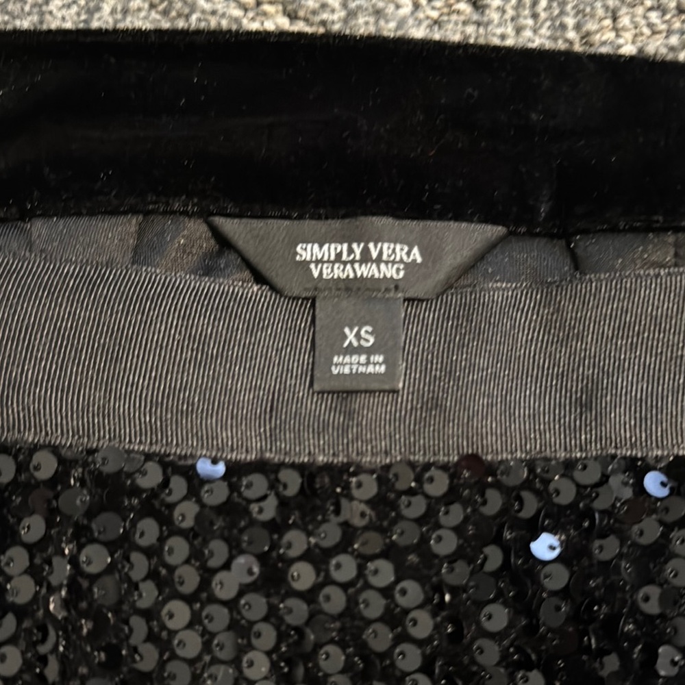 Simply Vera Wang Sequin and Velvet Pencil Skirt - Picture 2 of 5